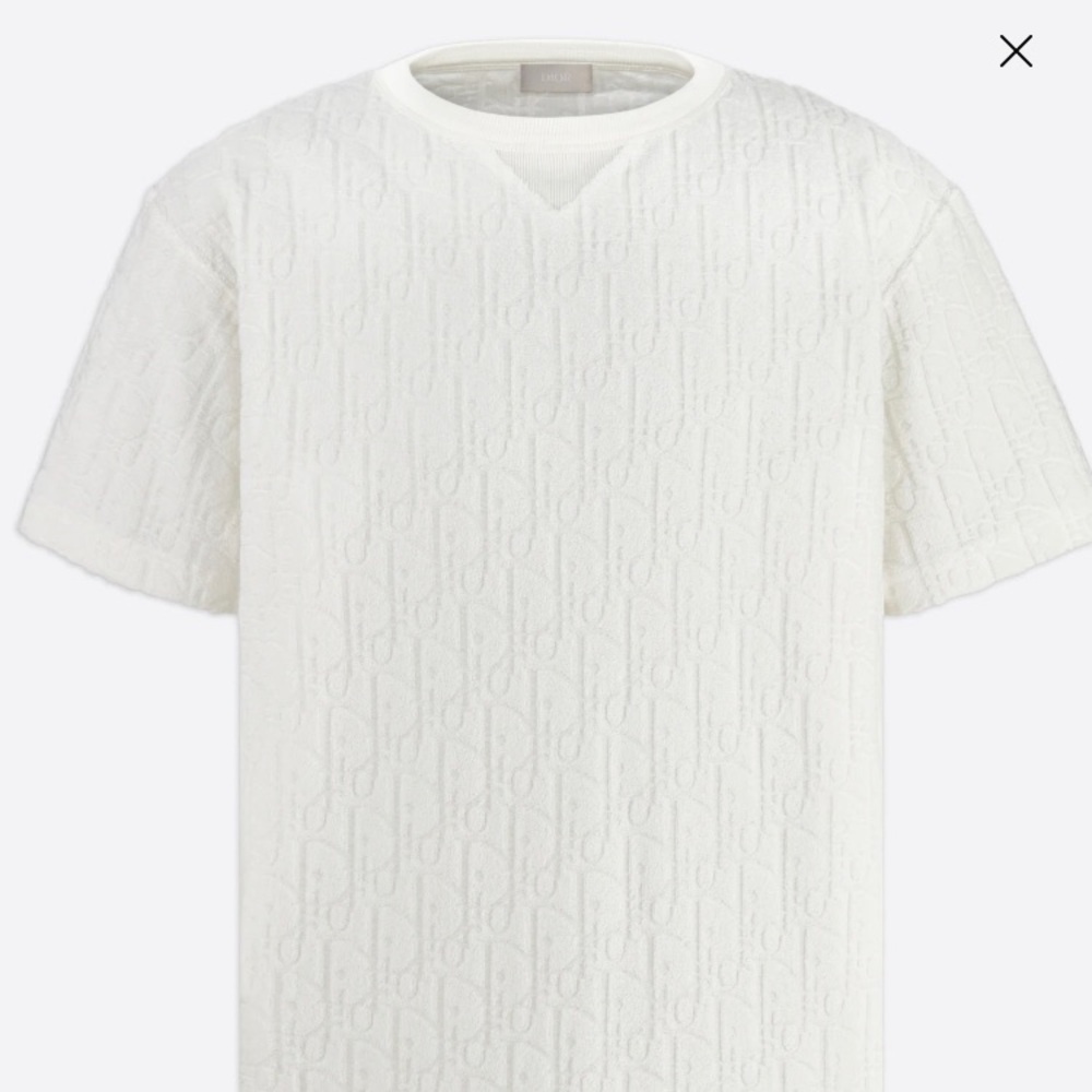 Dior White  “All over Print Towel T- Shirt”
